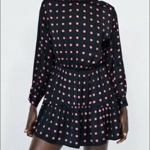 Zara Pink and Navy Polkadot Romper